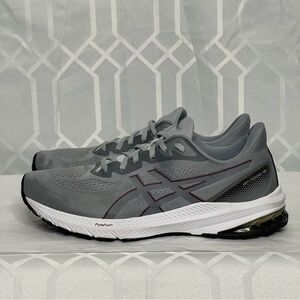 ASICS GT-1000 12 FlyteFoam Grey & Burgundy Running Shoes Size 10.5